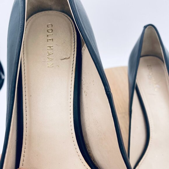 Cole Haan Heels Womens 8.5 Black Leather Classic Pumps Old Money - Picture 5 of 12